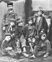 Destitute children typical admissions to Dr Barnardo's Home in 1874